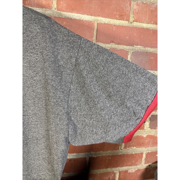Vintage Y2k Nike Air Shirt Grey Tag Red Print Basic Ringer Style Size Large - Picture 3 of 6